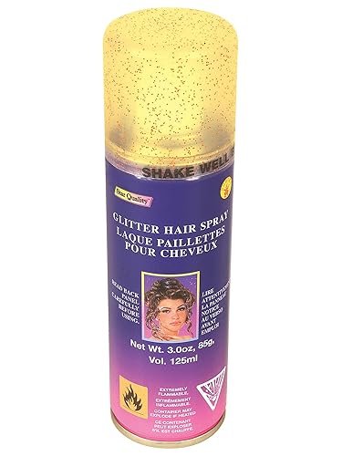 Rubies Gold Glitter Haircolor Costume Hairspray for Adults, Unisex 3 Ounce