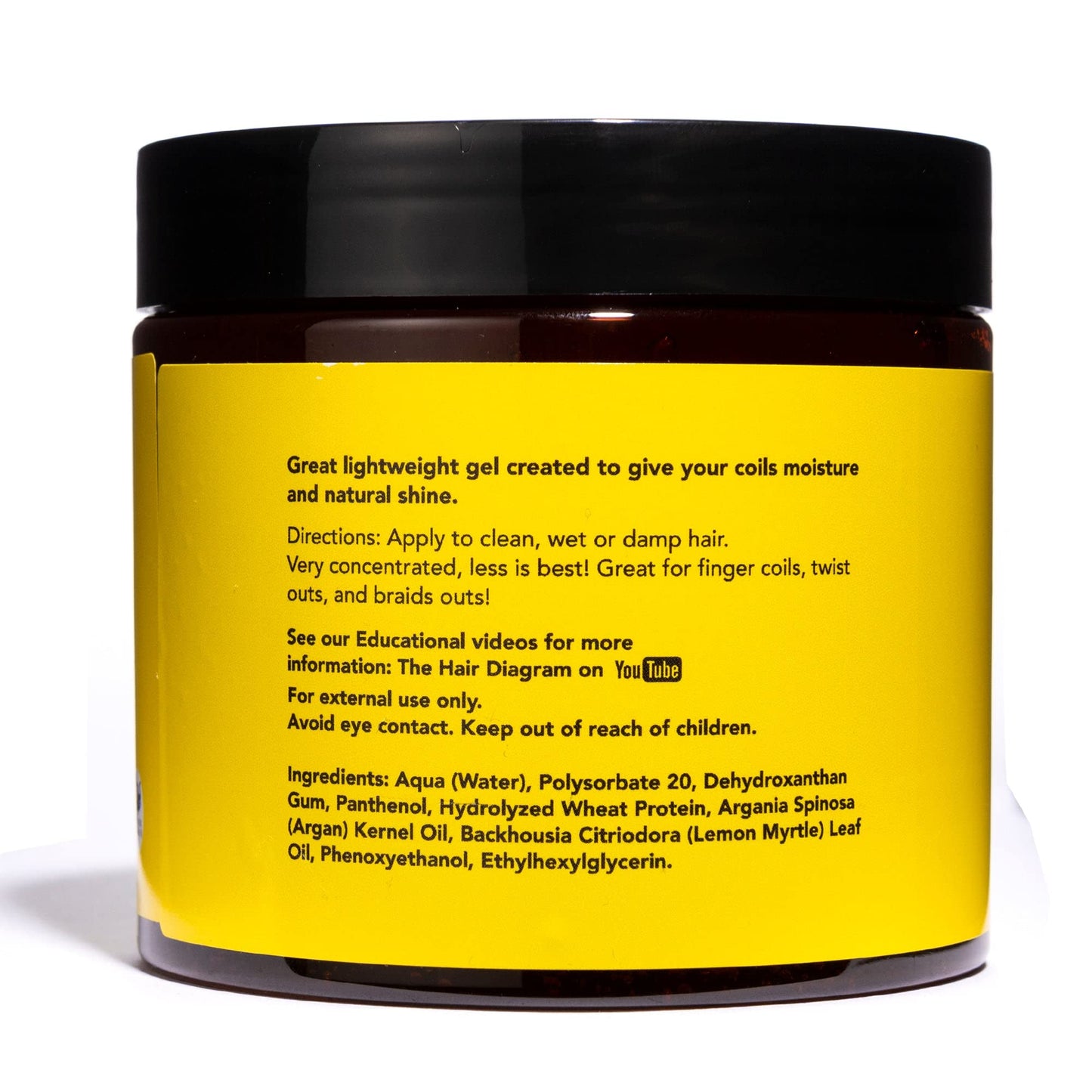 The Hair Diagram - Ashley Marie Curly Coils Styling Gel with Wheat Protein & Argan Oil - Nourishing Natural Ingredients - Moisturizing Gel For Curly