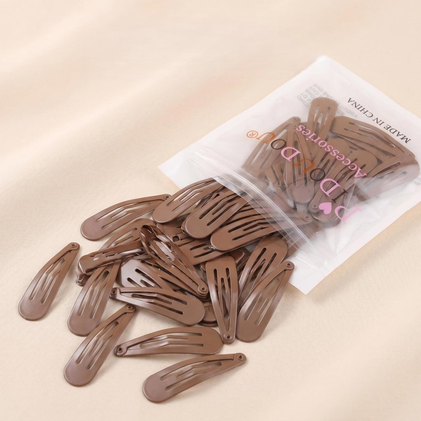 PIDOUDOU 40 Counts Brown Hair Clips, 2 Inch Metal Snap Hair Clips Barrettes for Women Accessories Beauty and Personal Care PIDOUDOU
