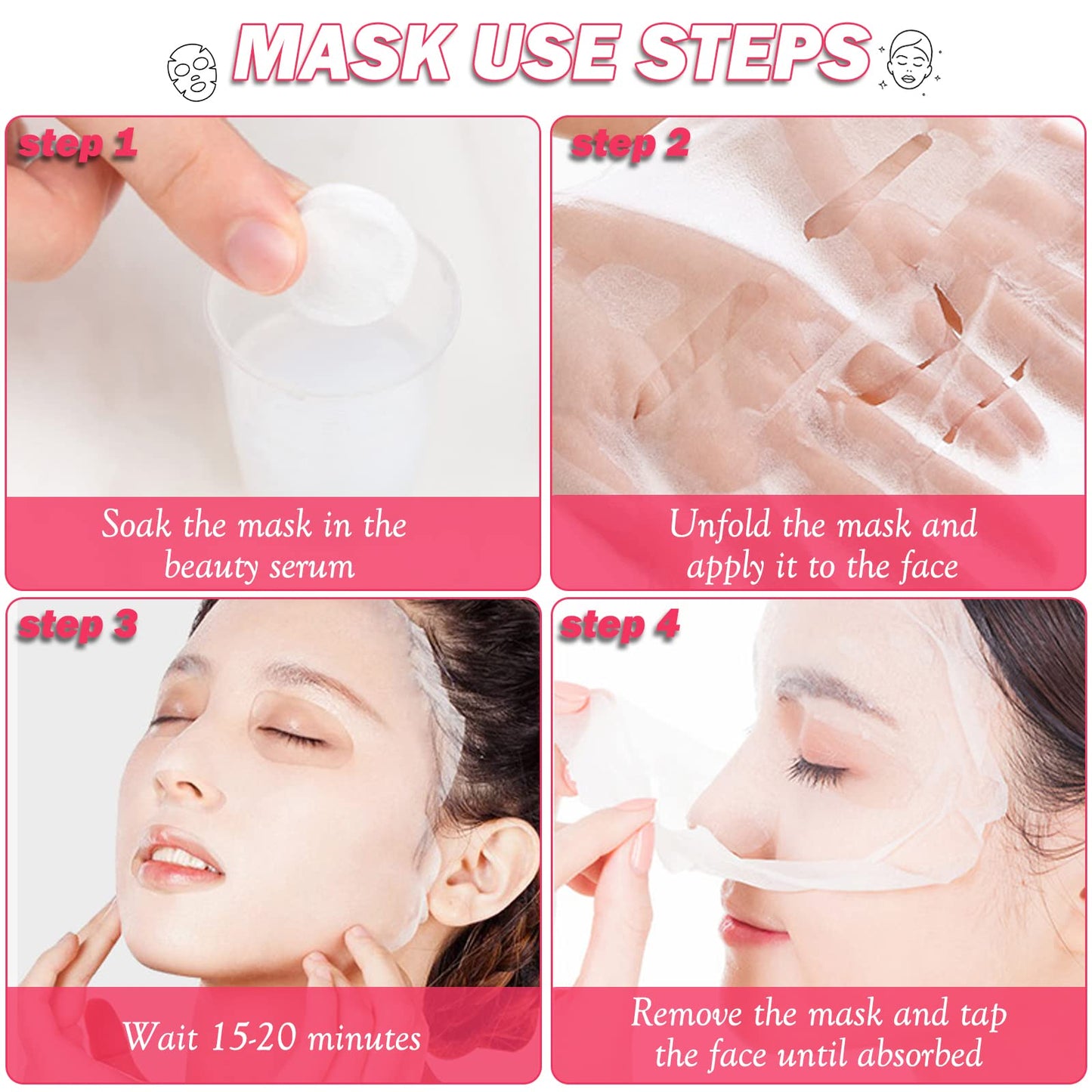 NC 100 pcs Compressed Facial Mask Sheet Skin Care DIY Compressed Disposable Facial Masks Skin Care Face Sheet Facial Paper Natural Cotton Wrapped