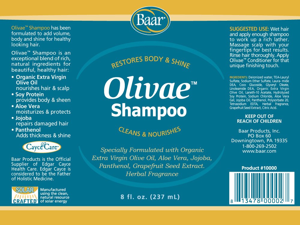 Baar Olivae Shampoo, 8 oz.