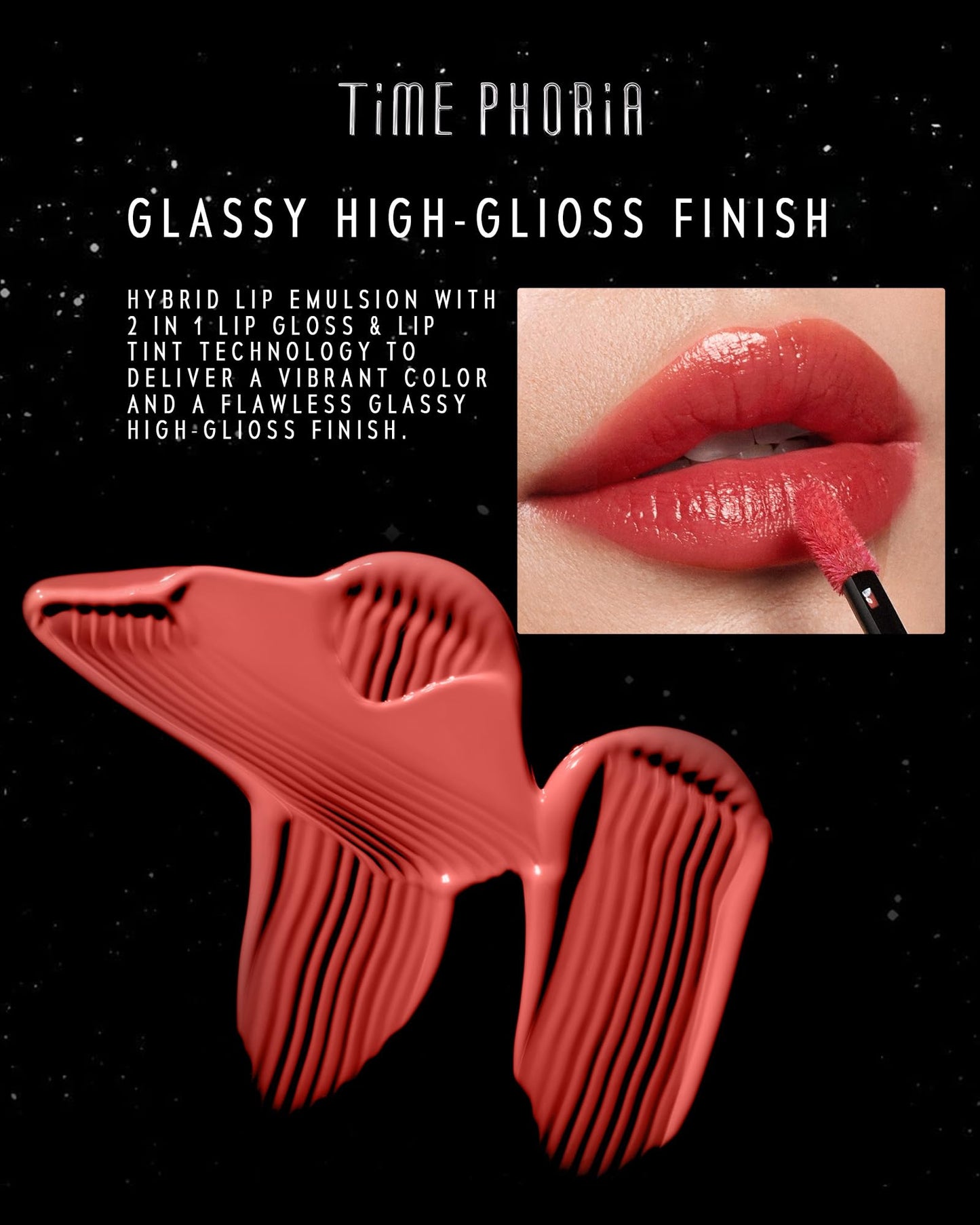 TIMEPHORIA Stellar Dust Lip Stain 11 Futura, Transfer-Proof &Smudgeproof Lip Gloss, Rose Brown Tinted Glossy Finish, High-Pigment Vibrant Color Beauty and Personal Care TIMEPHORIA