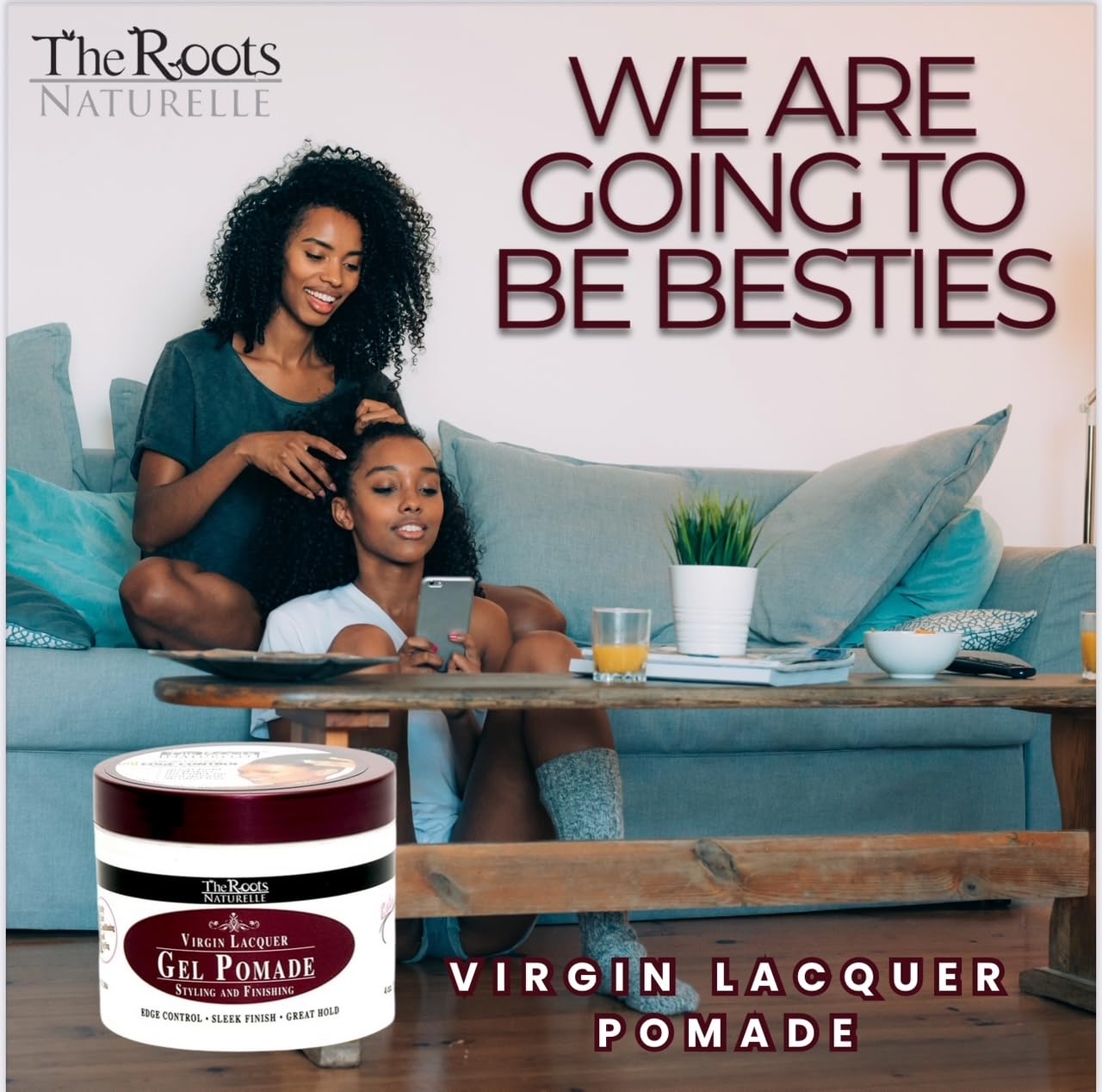 Virgin Lacquer Gel Pomade For Edges, Locks, Twist, Mens Grooming and Braids Control (8 oz Jar)