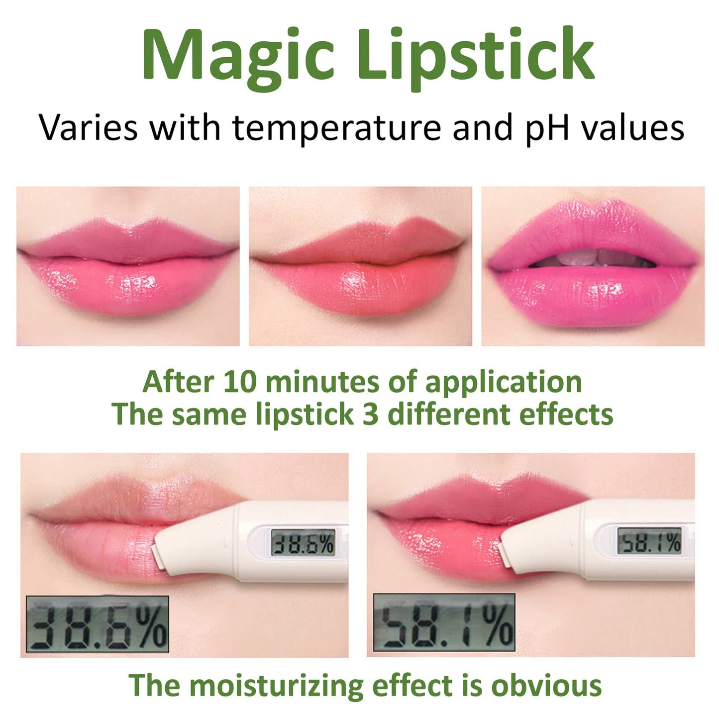 LZYLLS 6 Pack Aloe Vera Lipstick,Long Wear Nourishing Lip stick,Waterproof Moisturizing Color Changing Lip Balm Lipstick,Lip Gloss,Magic Temp Color