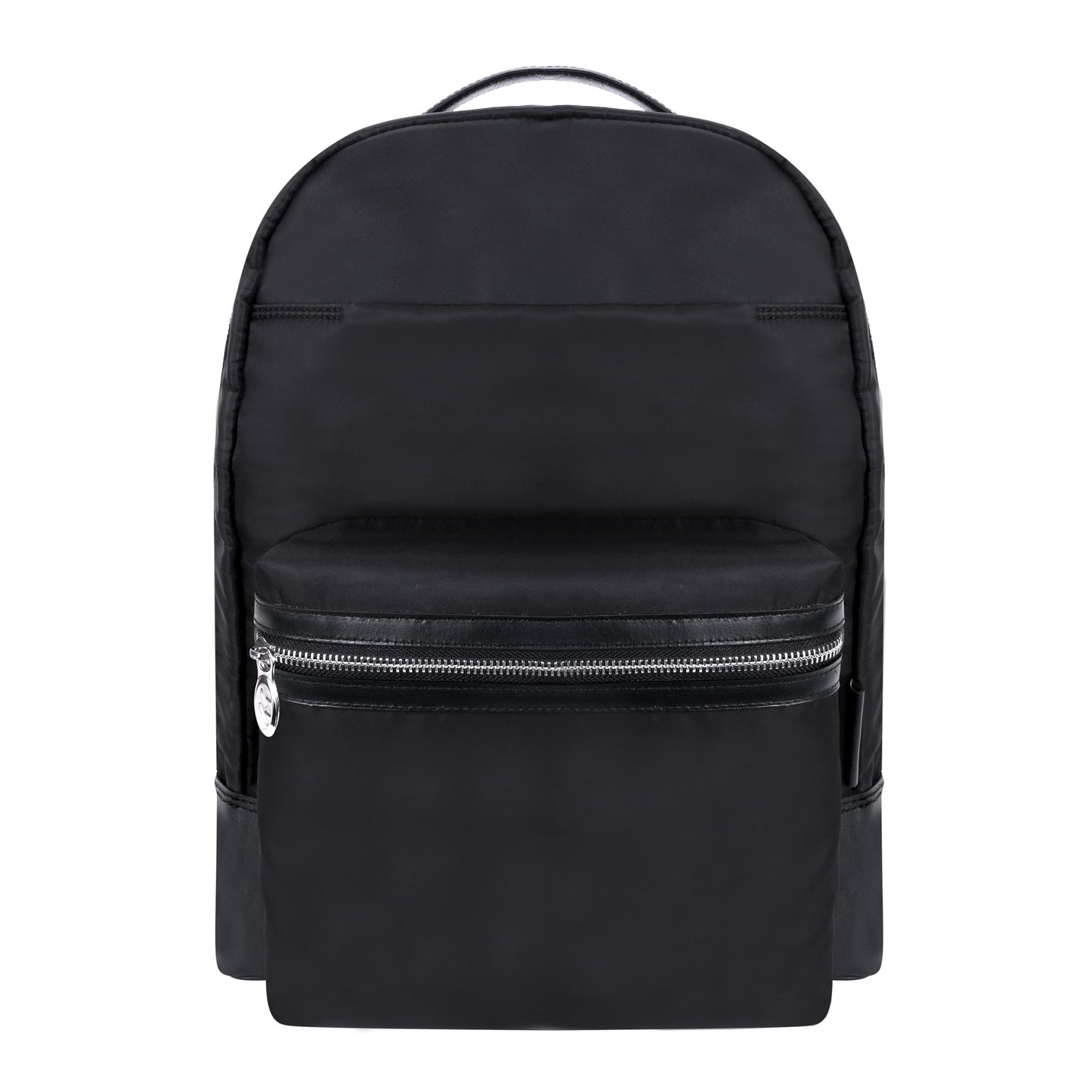 McKleinUSA N Series, Parker, Nano Tech-Light Nylon with Leather Trim, 15" Nylon Dual Compartment Laptop Backpack, Black (18555), One Size