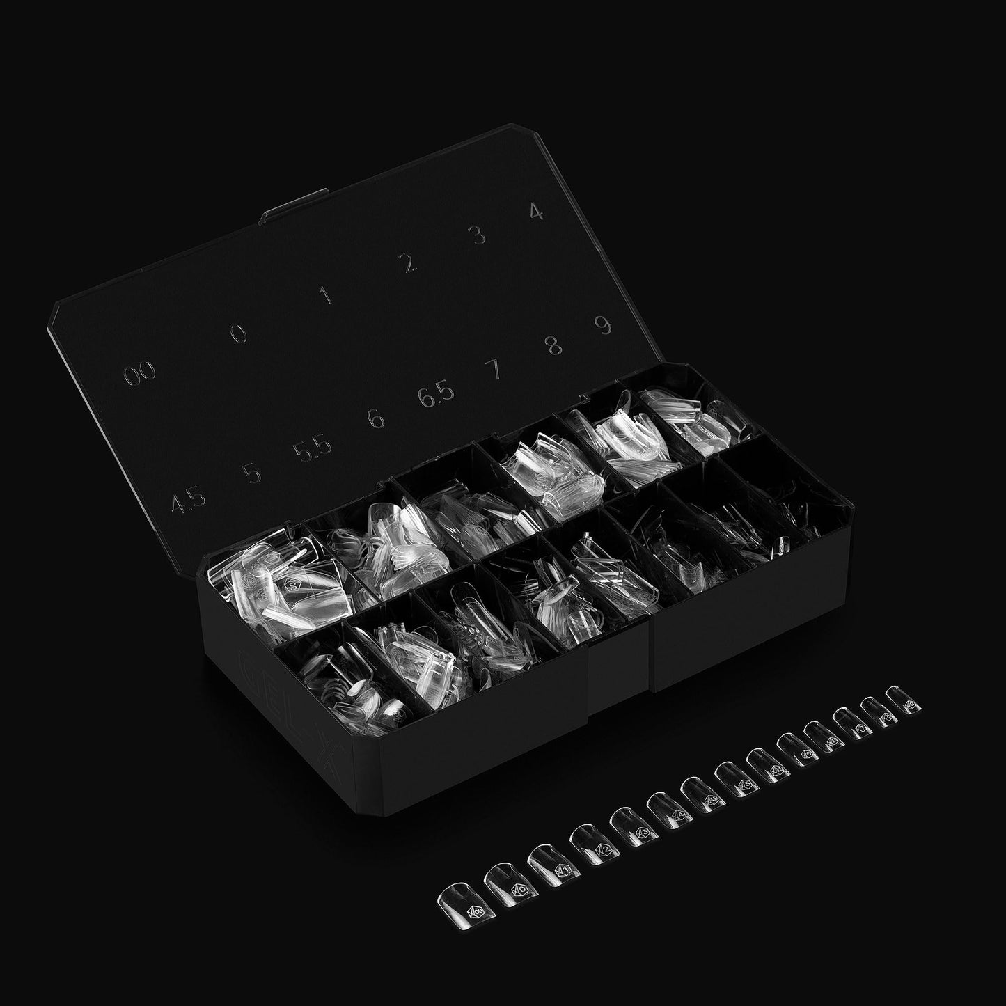 Aprés Gel-X® Square Box of Nail Tips | 280 Gel-X Tips, Soft Tips, 14 Sizes 00-9 | Half-sizes Included (Natural Square Short, 280 Count) Beauty & Personal Care APRÉS