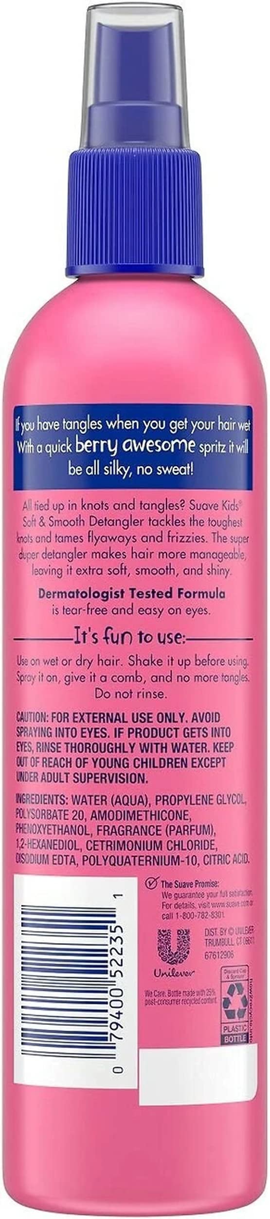 Suave Kids Detangler Spray, Berry Awesome, 10 Fluid Ounce (Pack of 3)