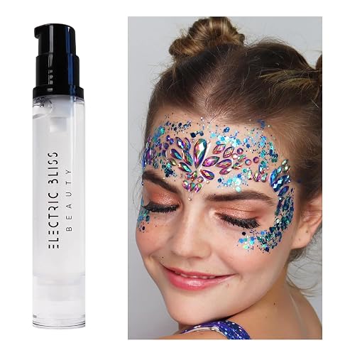 Pink - Holographic Chunky Glitter Gel for Body, Face, Hair - Vegan & Cruelty Free - Electric Bliss Beauty - Uses Include: Festival Rave Makeup