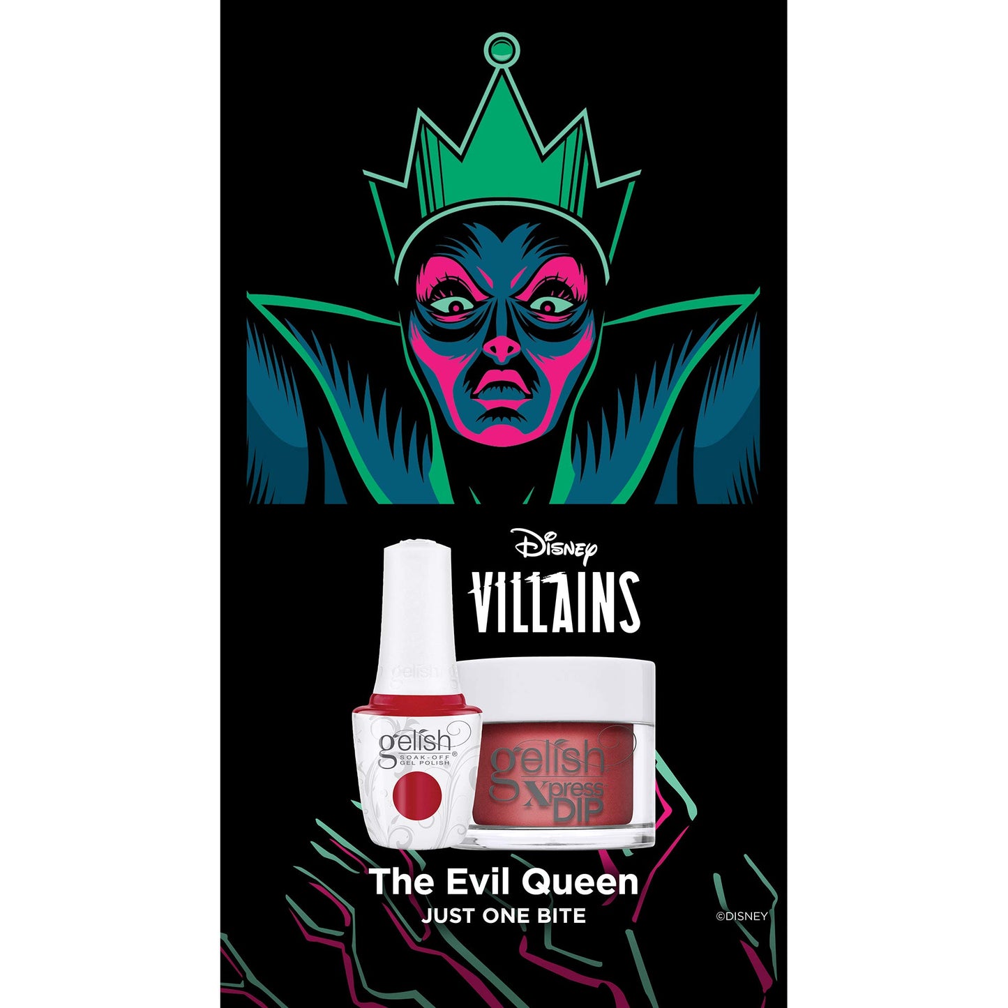 Gelish Xpress Dip "Just One Bite" Disney Villains Collection, 1.5 oz. - Candy Apple Red Shimmer Beauty & Personal Care Gelish