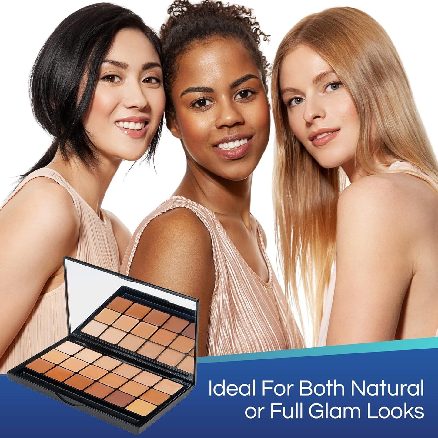 Graftobian Glamour Crème Ultra HD Foundation Super Palettes - Foundation Palette, Contour Makeup, Foundation for Professional Makeup Kit, Face Makeup