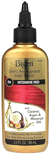Bigen Semi-Permanent Haircolor #R4 Intensive Red 3 Ounce (88ml) (6 Pack)