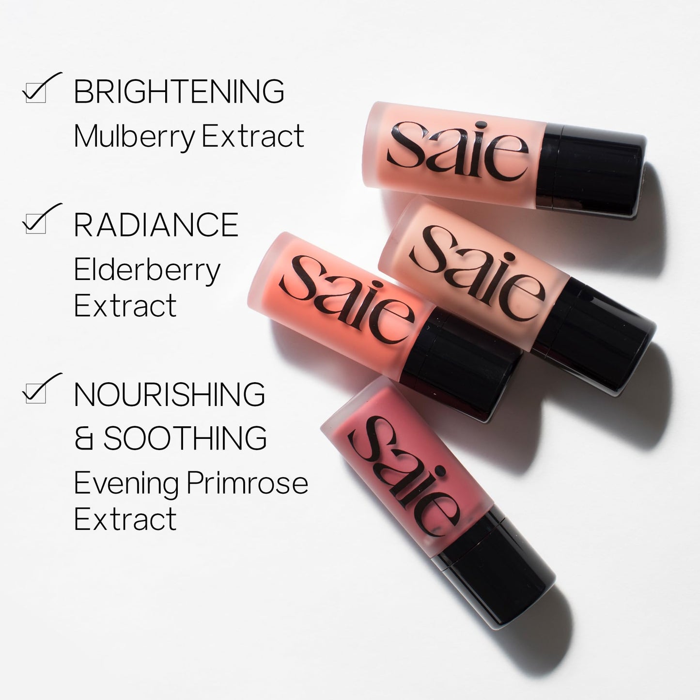 Saie Dew Liquid Blush for Cheeks - Hydrating Cream Blush Stick with a Blendable + Buildable Formula - Skincare Infused Dewy Cheek Tint for a Natural