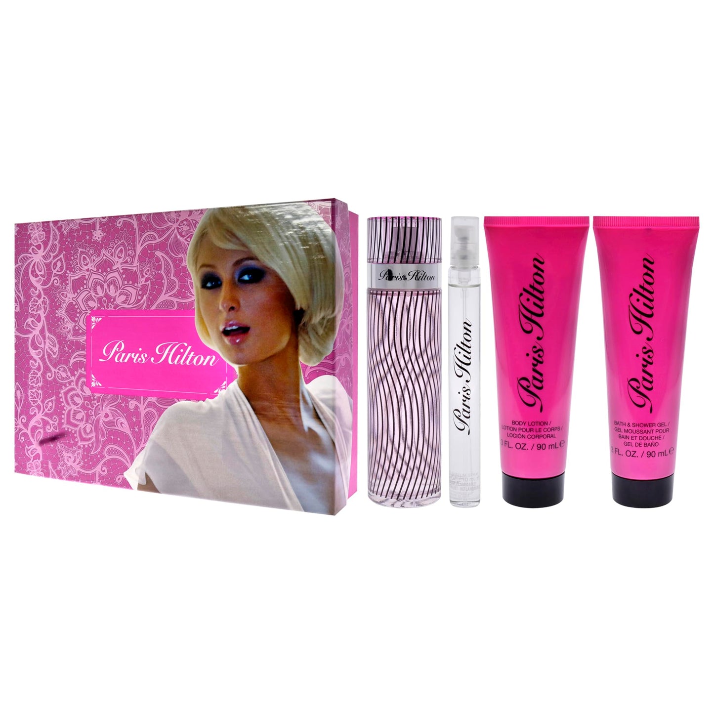 Paris Hilton by Paris Hilton, 4 Piece Gift Set women with Travel Spray
