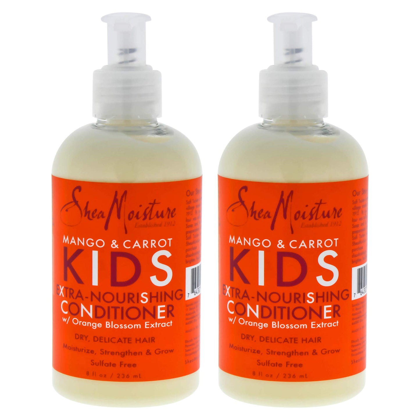 SheaMoisture Kids Conditioner 8 Ounce Mango/Carrot Extra Nourishing (236ml) (2 Pack)