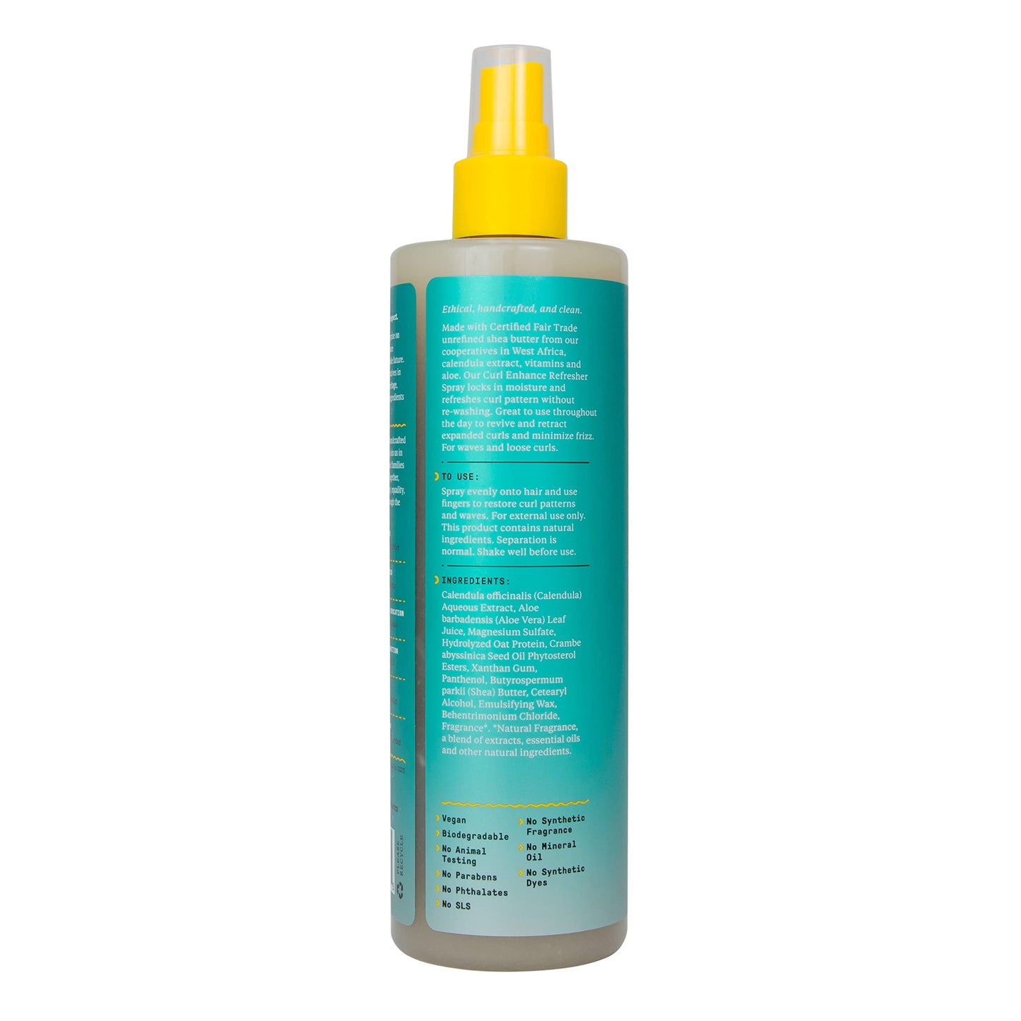 Alaffia Beautiful Curls Curl Enhance Refresher Spray, Wavy to Curly Hair Products, No Sulfates with Shea Butter & Essential Oils, Calendula and Aloe