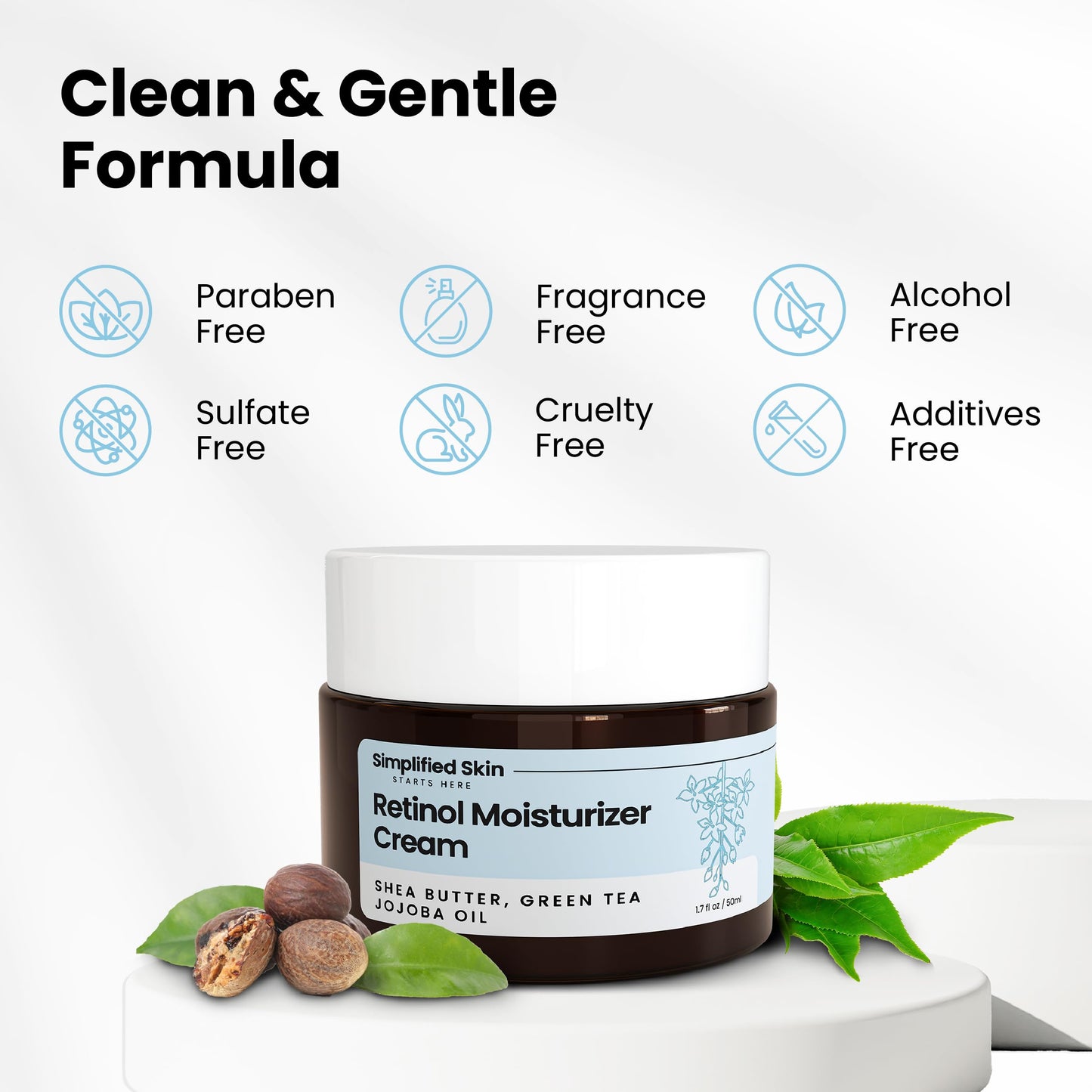 Retinol Cream for Face (3-Pack) - 2.5% Retinol Moisturizer for Fine Lines, Firming & Collagen Boost - Anti-Aging Night Wrinkle Cream with Hyaluronic
