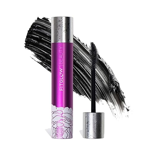 Fitglow Beauty Vegan Good Lash + Mascara | 2-in-1 Volumizing Lengthening & Conditioning Eyelash Mascara | Natural Lash Serum | Reduces Shedding