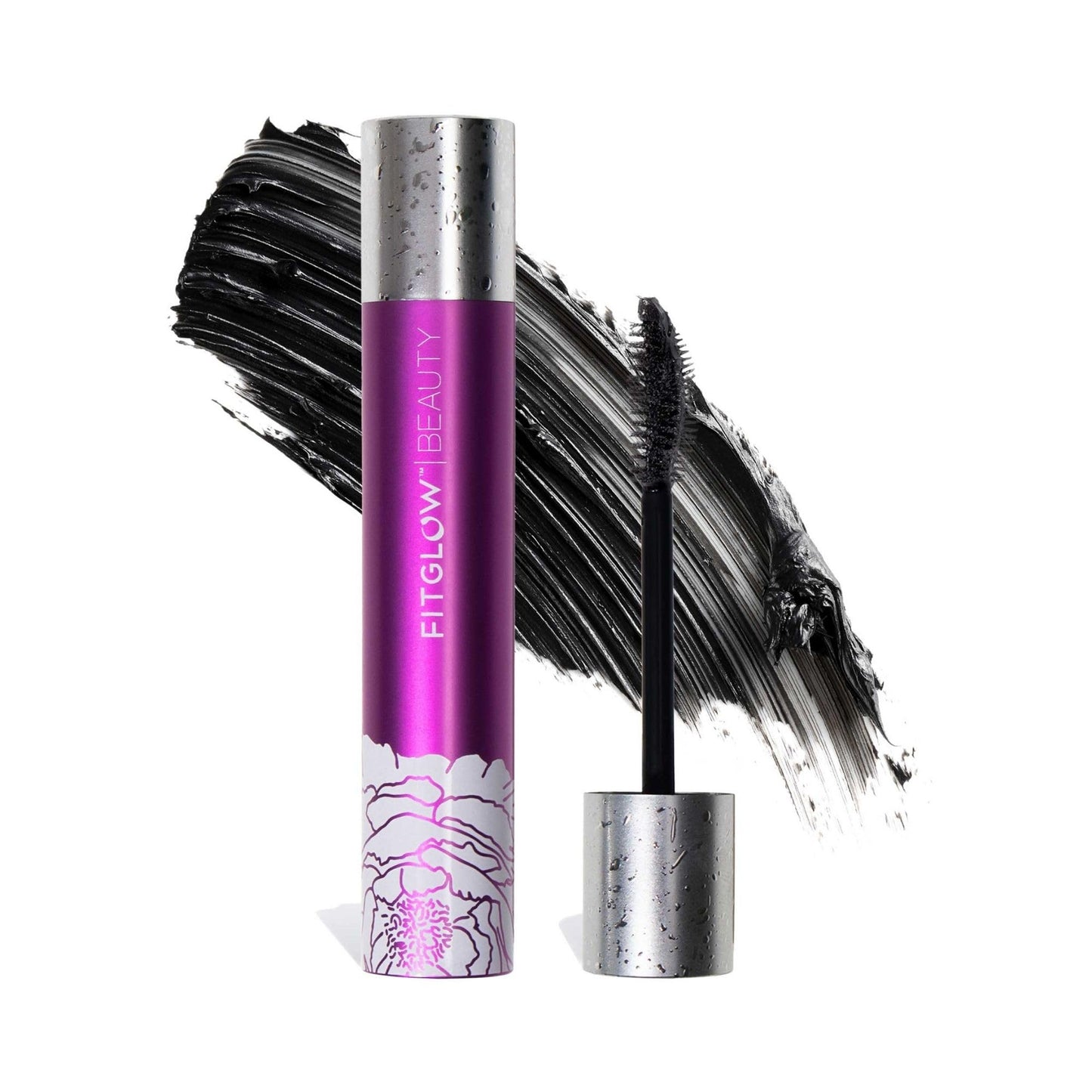 Fitglow Beauty Vegan Good Lash + Mascara | 2-in-1 Volumizing Lengthening & Conditioning Eyelash Mascara | Natural Lash Serum | Reduces Shedding