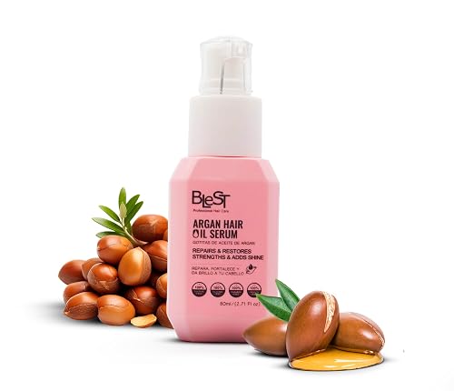 BLEST PROFESSIONAL Argan Hair Oil Serum - Lightweight Nourishing Treatment with Organic Argan Oil for Hair Growth, Shine & Repair - Deep Moisturizing
