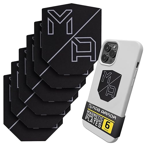 Mob Armor MobNetic Plate - Magnetic Phone Mounting Plate - 0.02inch Thick Metal - iPhone & Android Smartphone Compatible - 3M VHB Adhesive Cars…