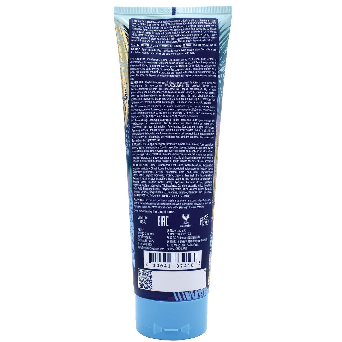 Devoted Creations Ride or Tide - Beach Ready Bronzing Lotion with Enhanced Coconut Water
