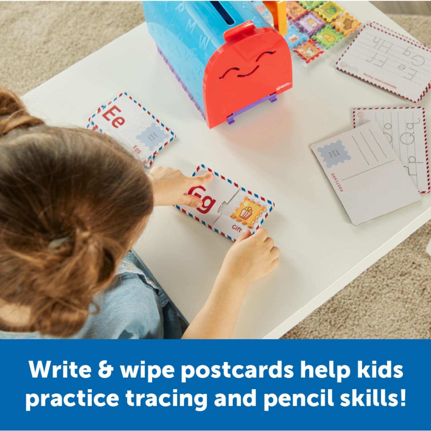 Learning Resources Alphabet Learning Mailbox – Montessori Toddler Toy for ABC Tracing, Writing, Pretend Play & Fine Motor Skills, Preschool Gift