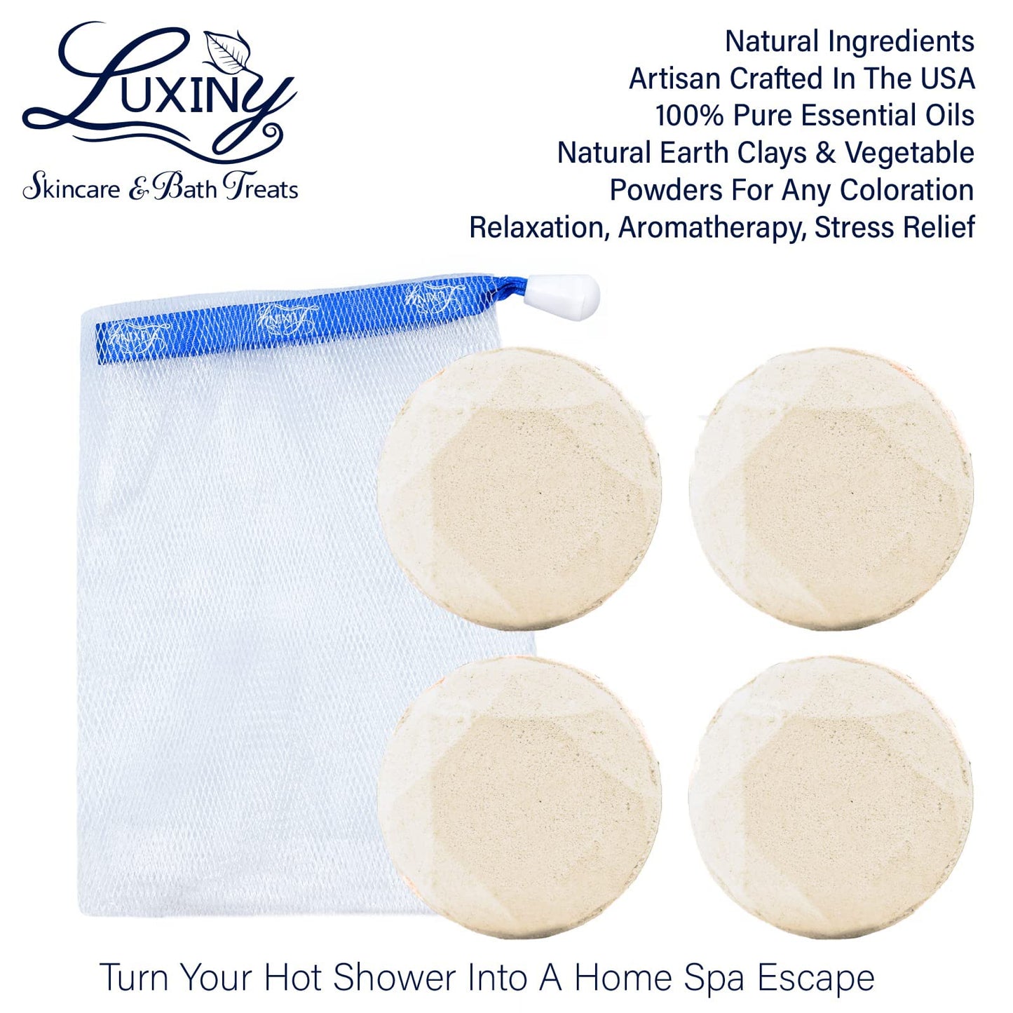 Shower Bombs Aromatherapy in Your Shower, American Made by Luxiny, Shower Steamer Tablets Melt to Release a Fragrant Vapor for Natural Stress Relief…