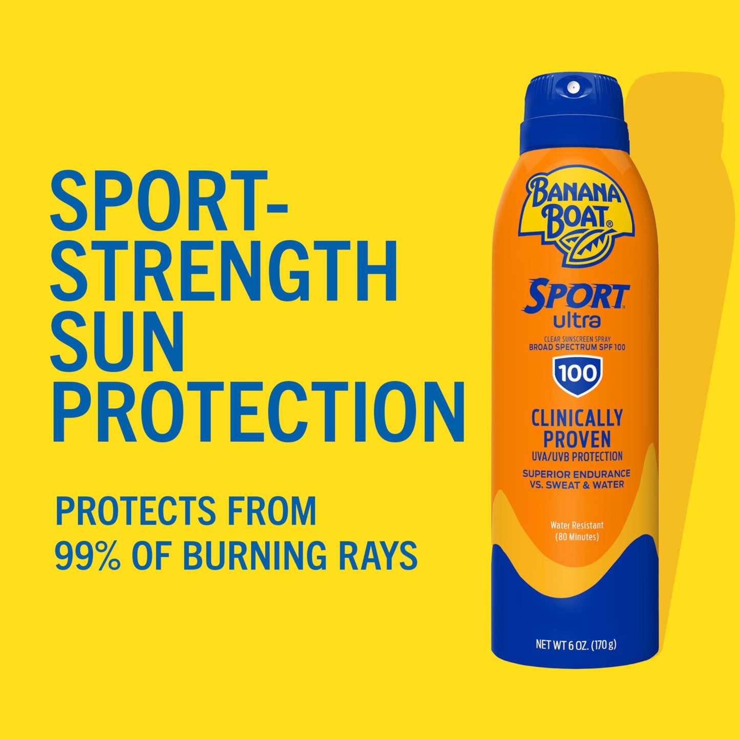 Banana Boat Sport Ultra SPF 100 Sunscreen Spray, 6oz | Sport Sunscreen Spray SPF 100, Banana Boat Sunscreen SPF 100 Spray, High SPF Sunscreen