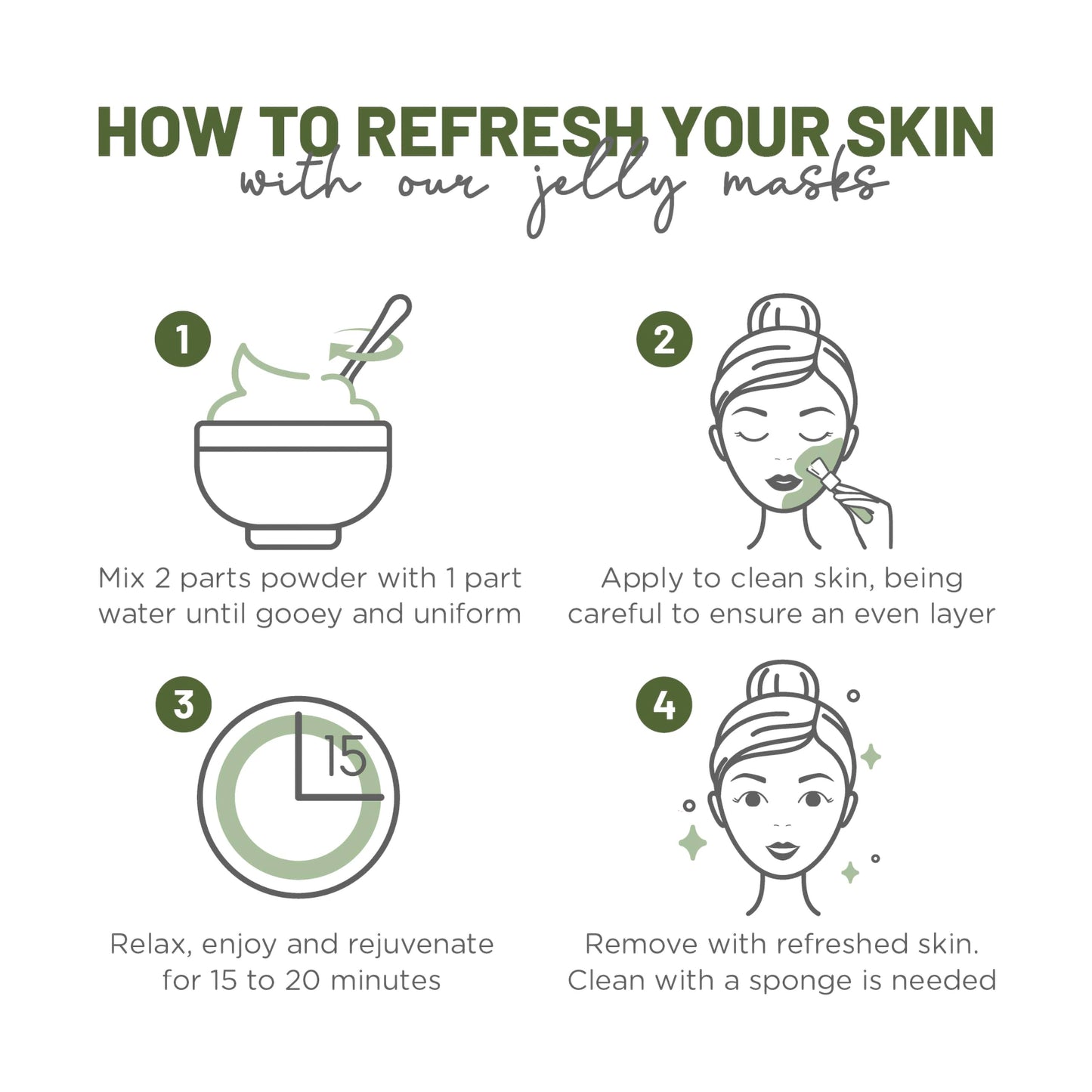 BRÜUN Peel-Off Tea Tree Jelly Mask for Face Care - A 23 fl oz Rubber Jar for 30 to 35 Treatments - A Skin Care Moisturizing Gel Mask of Spa Set