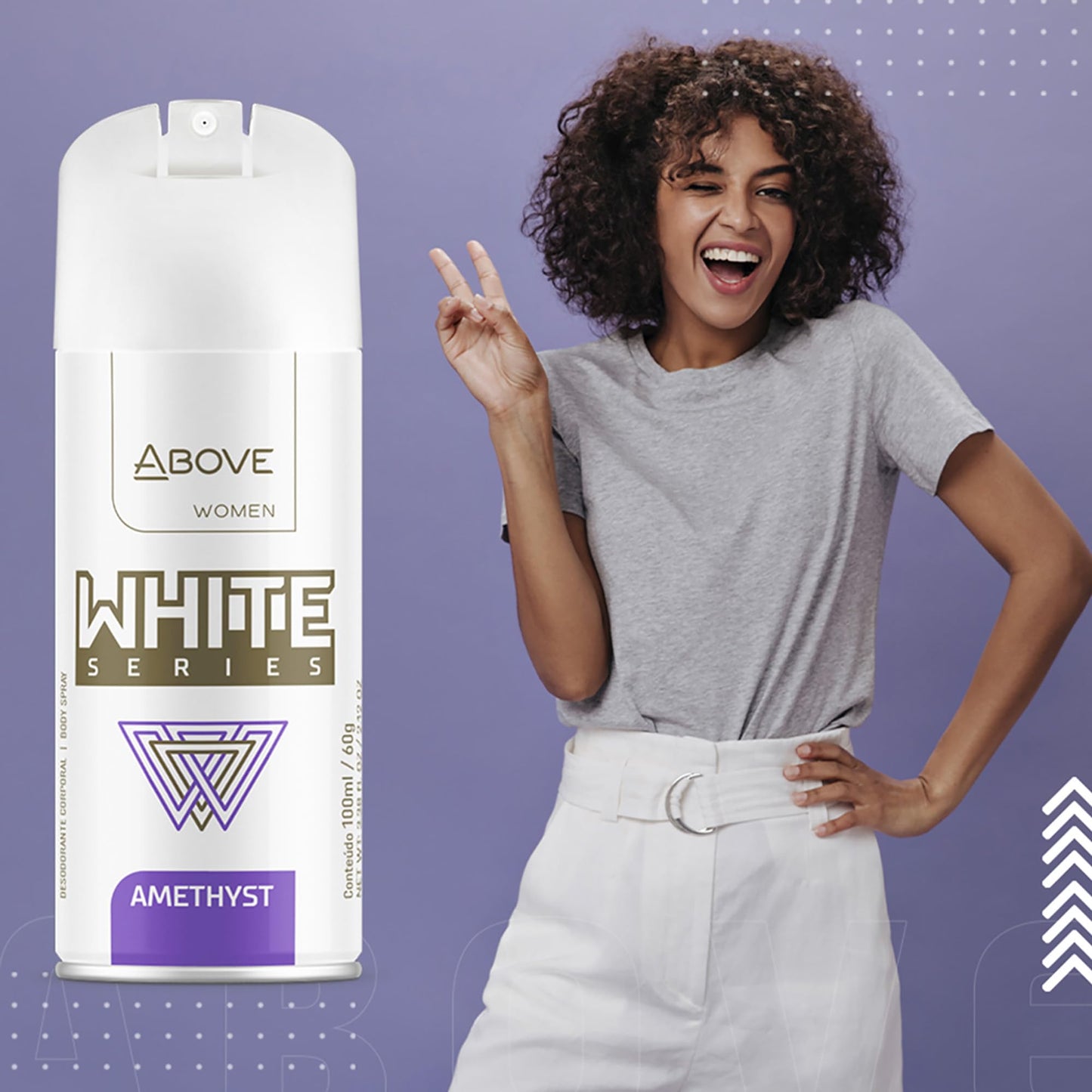 ABOVE White Series Body Spray, Amethyst, 4 pcs - Deodorant Spray - Masks Perspiration Odors - Long-Lasting Dry Spray - Paraben-Free - Cruelty-Free Beauty and Personal Care ABOVE