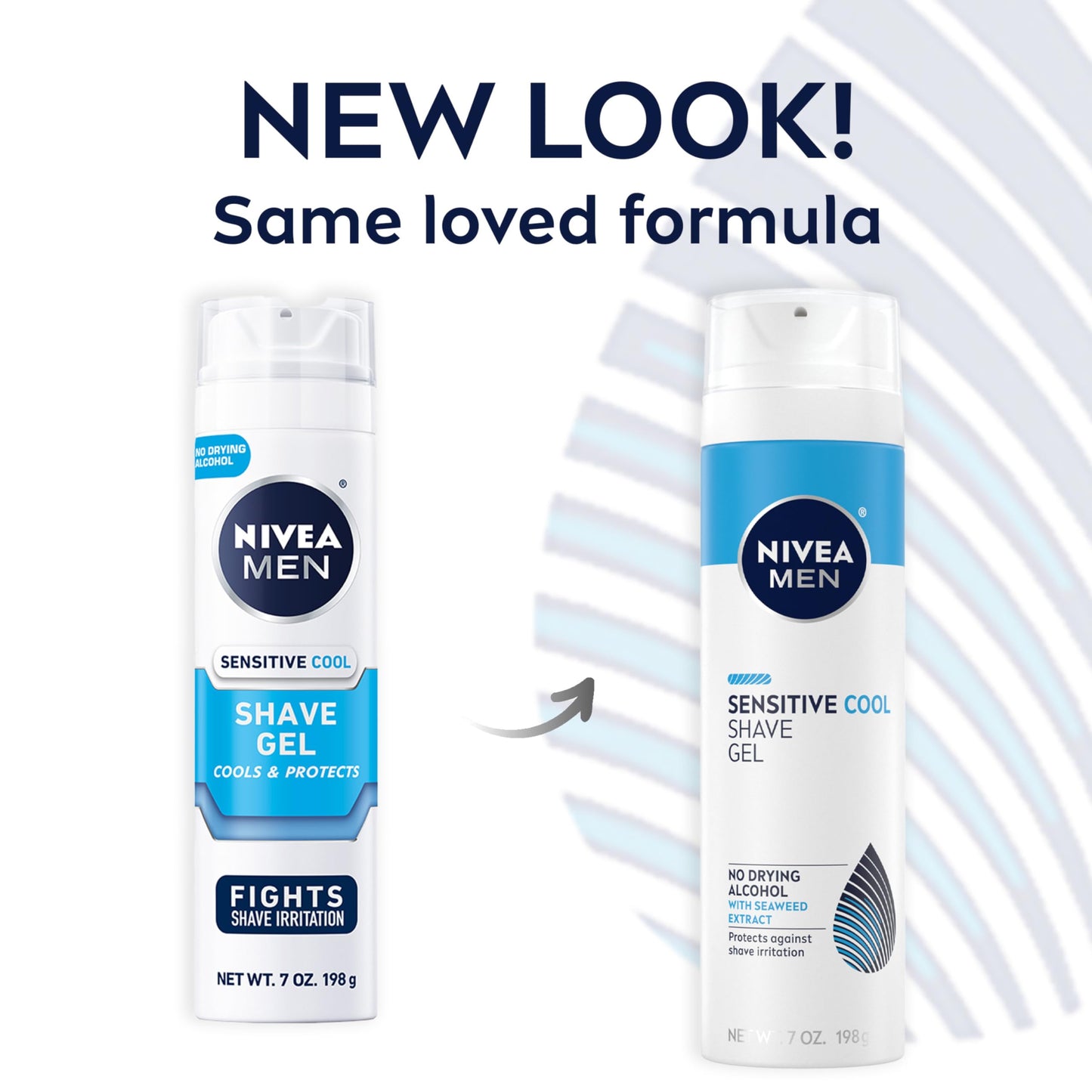 NIVEA MEN Sensitive Cooling Shave Gel with Chamomile and Seaweed Extracts, 3 Pack of 7 Oz Cans