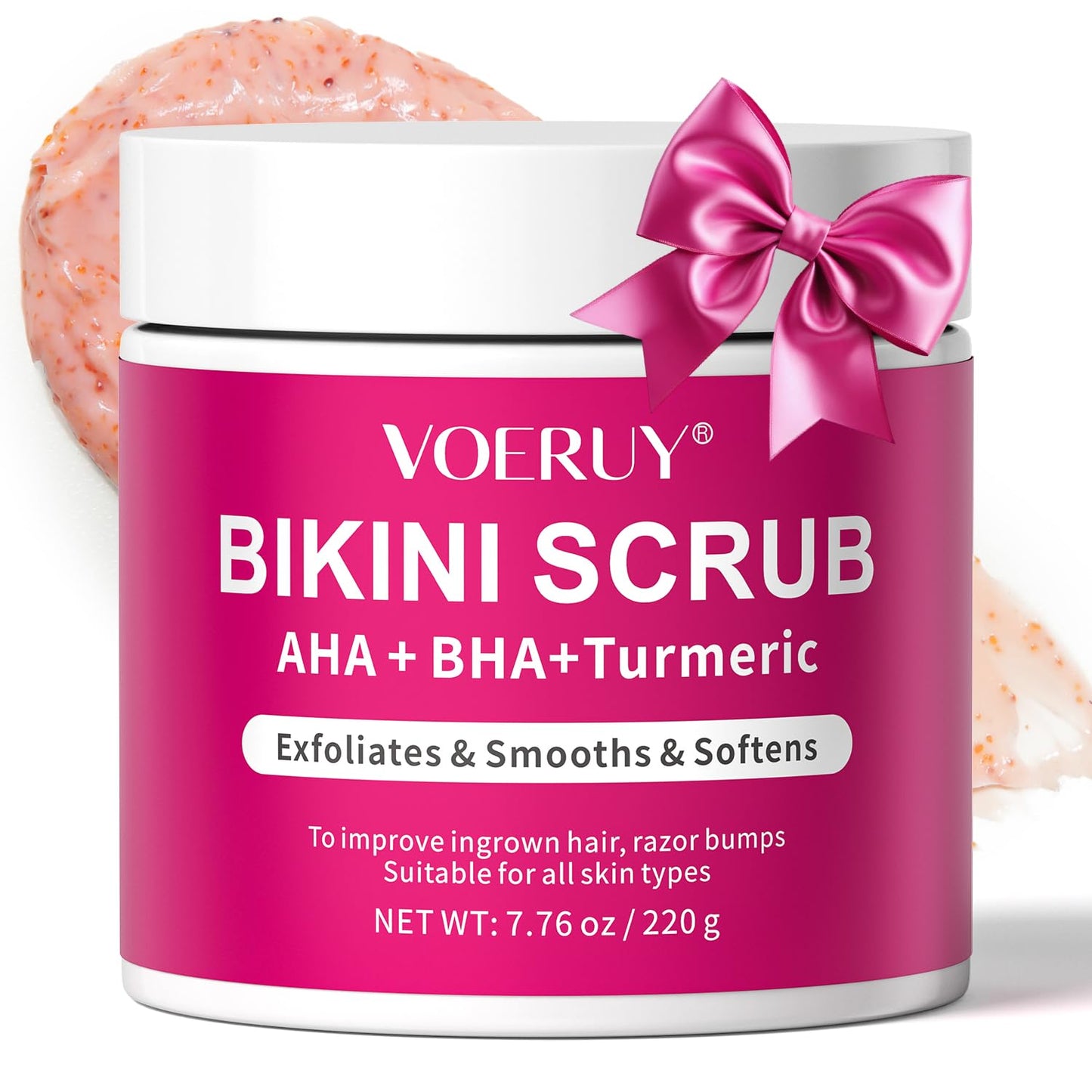 Bikini Area Exfoliator with 10% AHA+BHA & Turmeric, Ingrown Hair & Razor Bumps for Bikini Underarm Area, Skin Moisturizing, Smoothing, Even Skin Tone Beauty and Personal Care VOERUY Default Title
