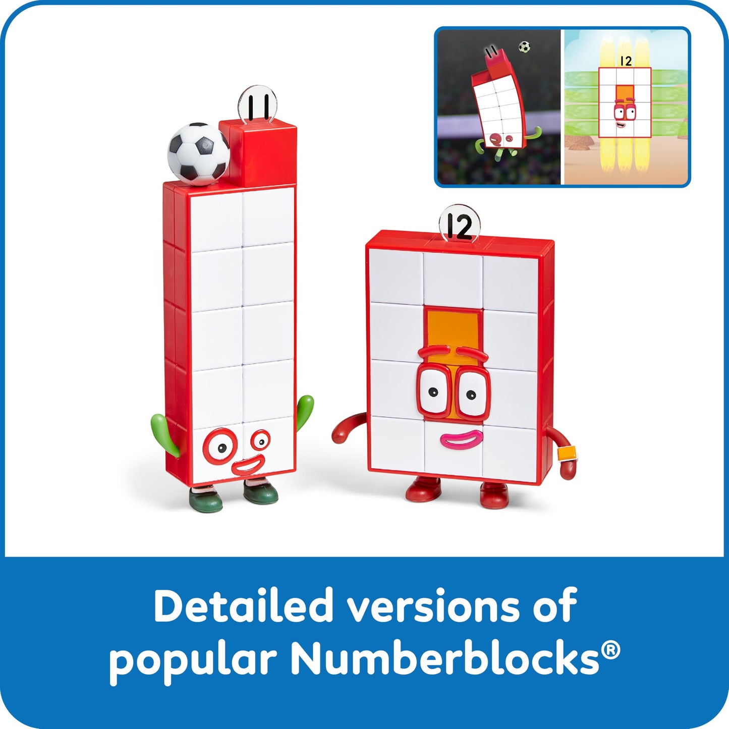 hand2mind Numberblocks Eleven & Twelve Figures – Math Toys for Toddlers Ages 3–5, Small Learning Figurines & Preschool Education Gifts
