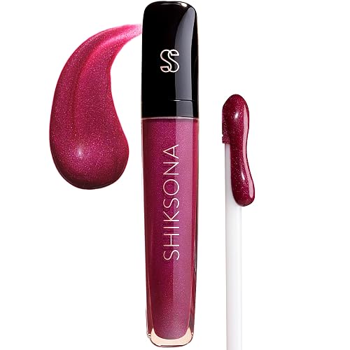 ShikSona High Shine Lip Gloss | Hydrating, Vegan, High Pigment, Non-Sticky Lipgloss in a Timeless, Universal Color | Executive Eye Candy (Plum)