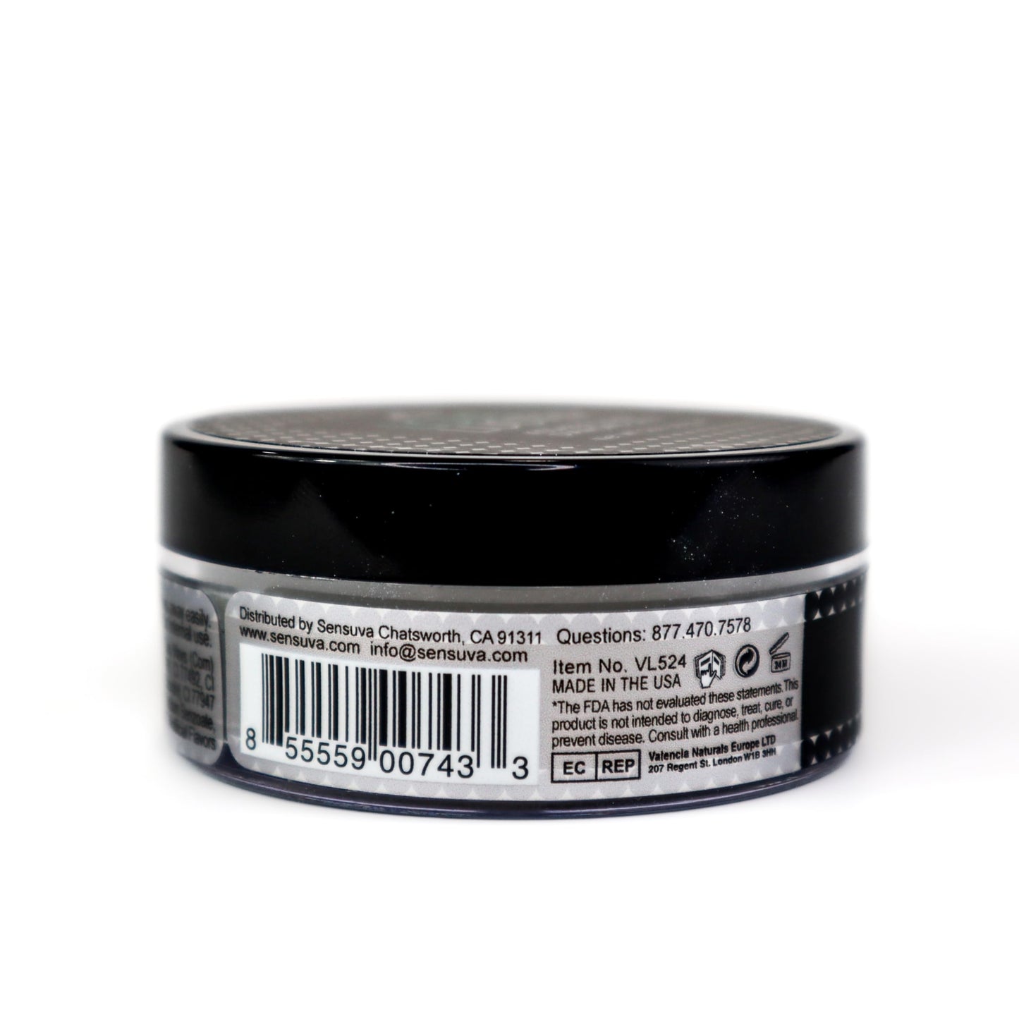 Sensuva Love & Luster Kissable Diamond Dust | Comes with Puffer 2 oz Jar Candy Scent & Flavored Highlighter, Mica Powder, Silver Body Shimmer Face