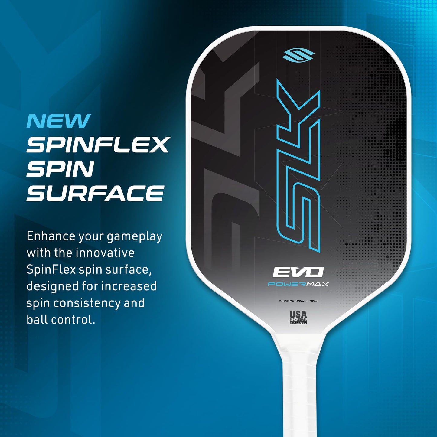 Selkirk Sport SLK Evo Power MAX Pickleball Paddle by Selkirk Sport | G9 Power Carbon Fiber Pickleball Paddle with SpinFlex Surface and Rev-Hybrid…