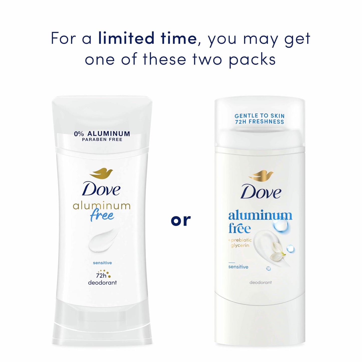 Dove Deodorant Stick Sensitive for 72 Hour Odor Protection Aluminum Free 2.4 oz Beauty and Personal Care Dove