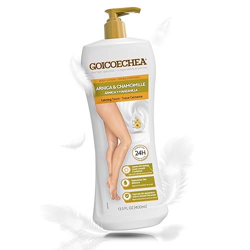 Goicoechea Arnica & Chamomile Body Lotion | Soothes Tired Legs; Hydrates & Refreshes Skin; Non-Greasy Daily Formula; Varicose Veins Cream; Improves