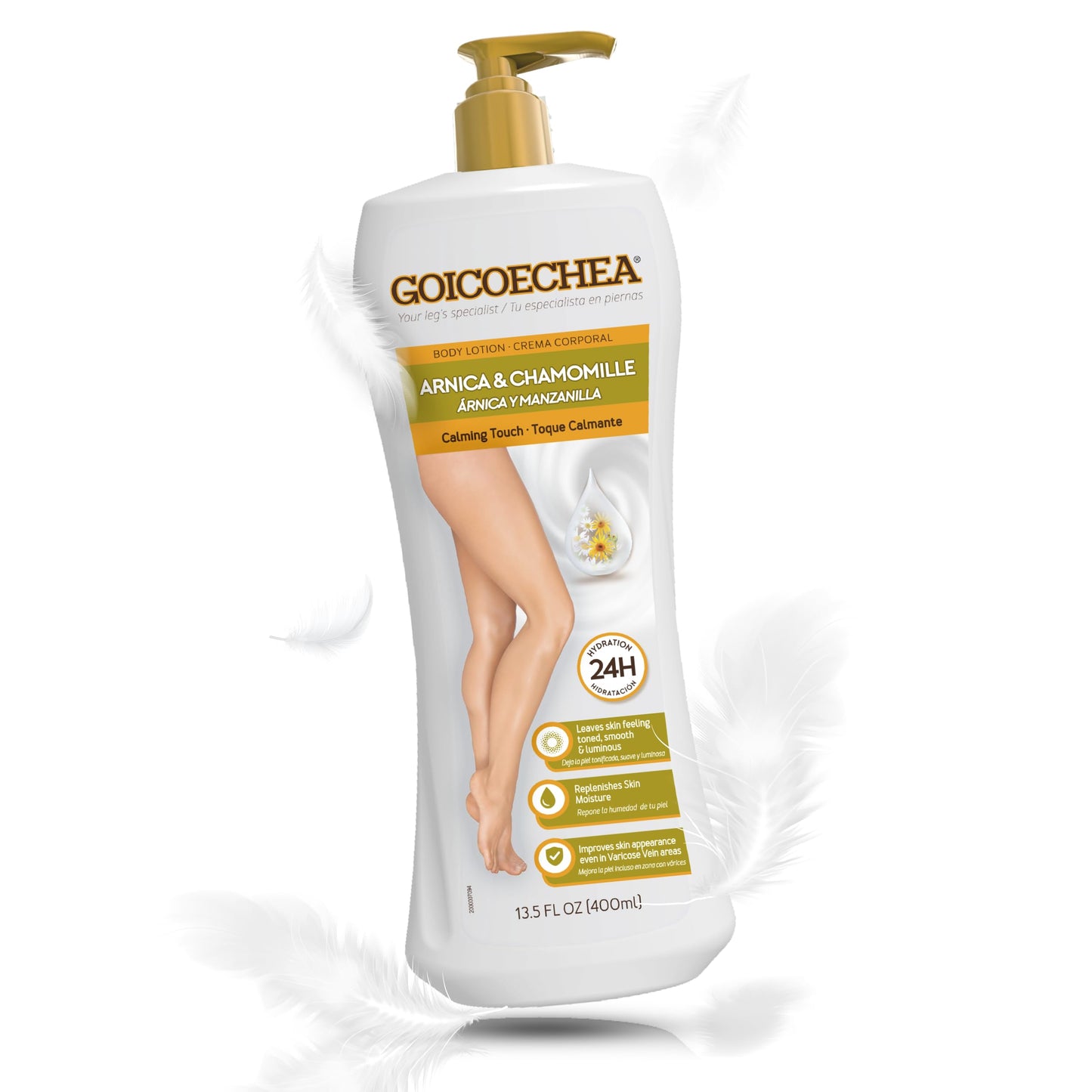 Goicoechea Arnica & Chamomile Body Lotion | Soothes Tired Legs; Hydrates & Refreshes Skin; Non-Greasy Daily Formula; Varicose Veins Cream; Improves