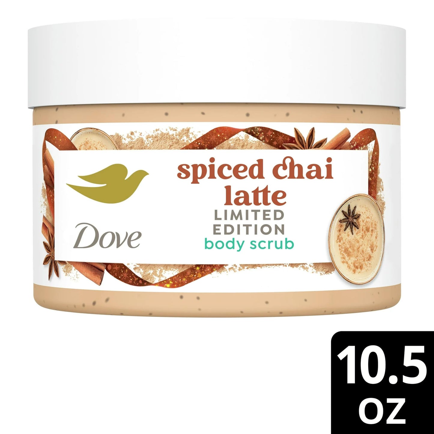 Dove Exfoliating Body Scrub - Spiced Chai Latte, Deeply Nourishing Exfoliant with ¼ Moisturizing Cream, 10.5 oz Beauty & Personal Care Dove