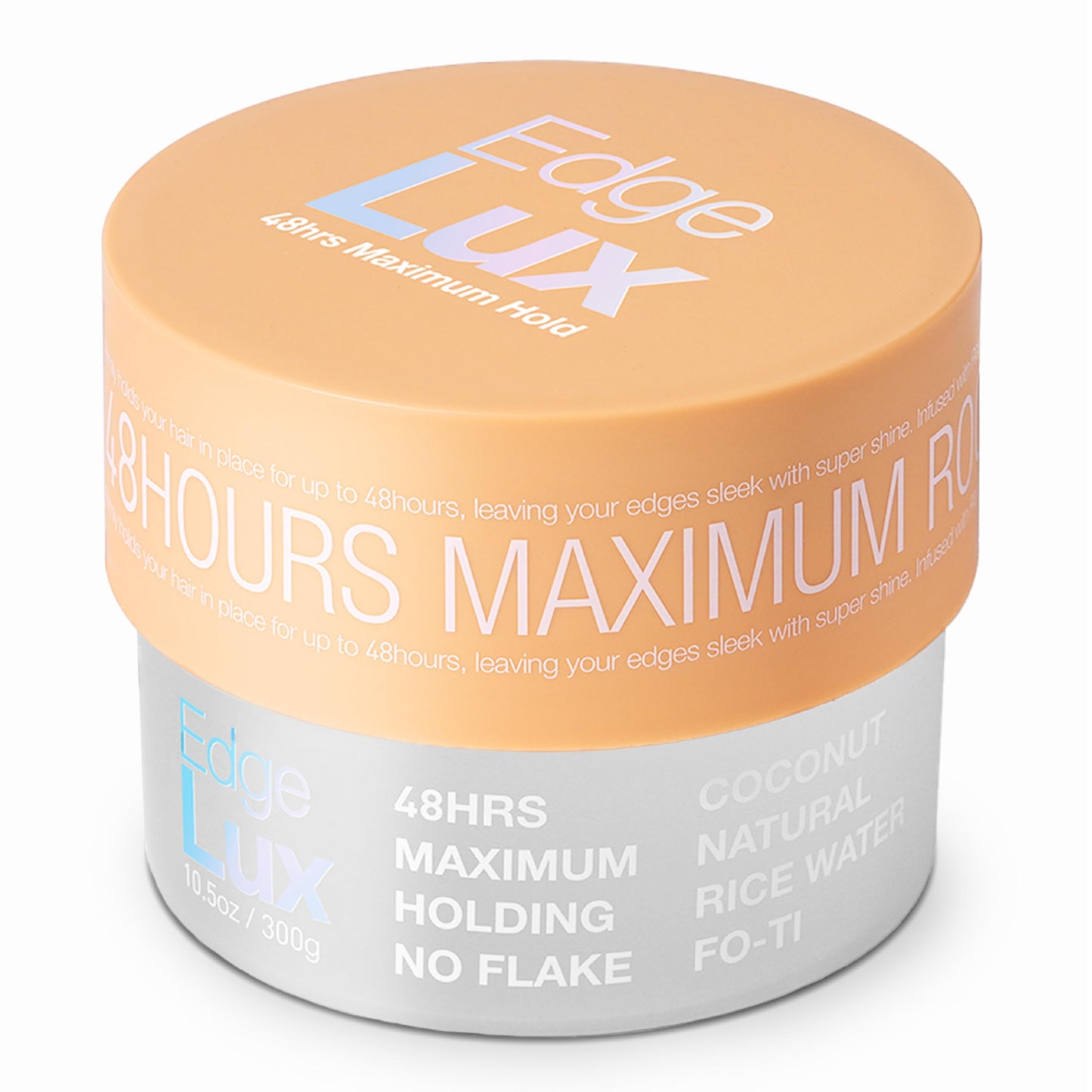Lux Collection Edge Control Gel for 4C Hair - 48 Hour Maximum Hold Edge Control, Edge Lux with Castor Oil, Keratin & Biotin, Non-Flaking Styling Gel