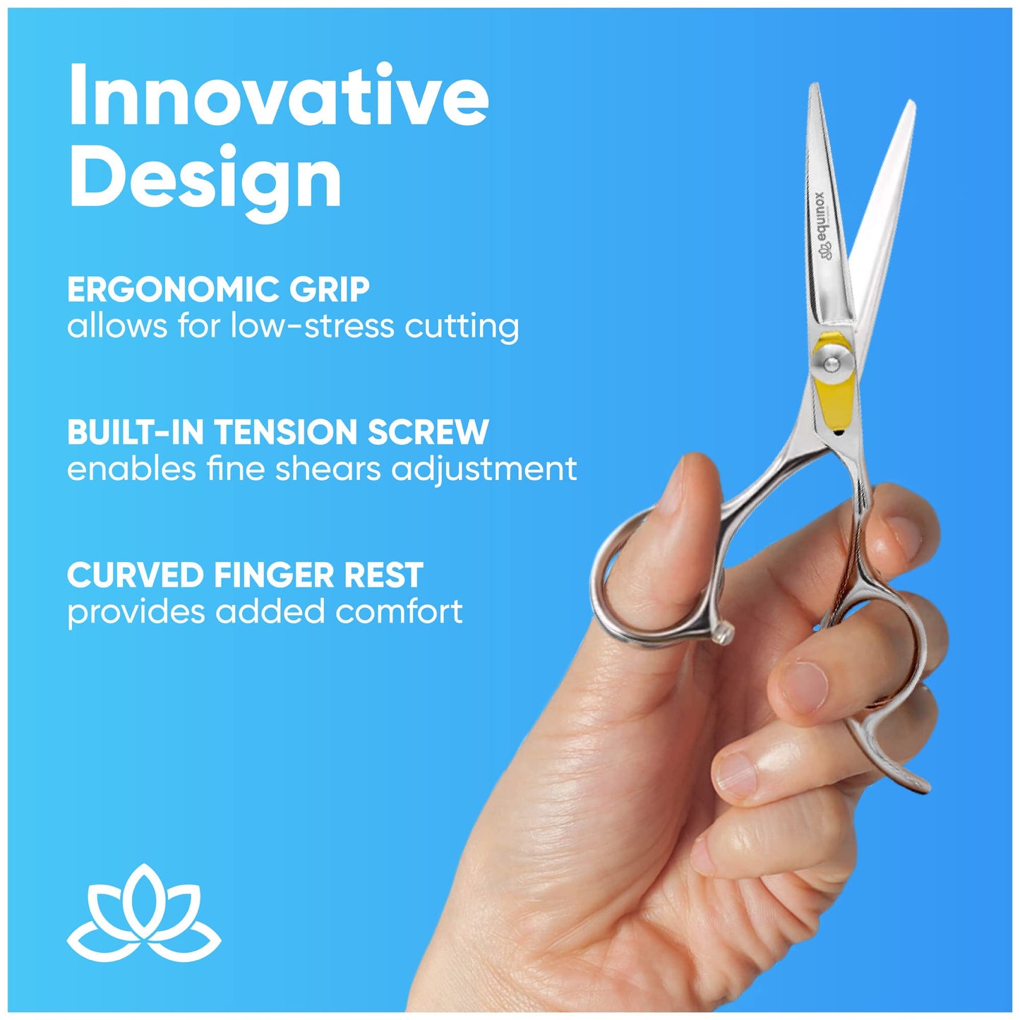 Equinox Professional Barber Scissors 6.5” – Razor Edge Japanese Steel, Adjustable Tension, Salon Hair Cutting Shears