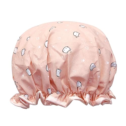 allydrew Reusable Women's Waterproof Shower Caps for Long Hair, Kitties