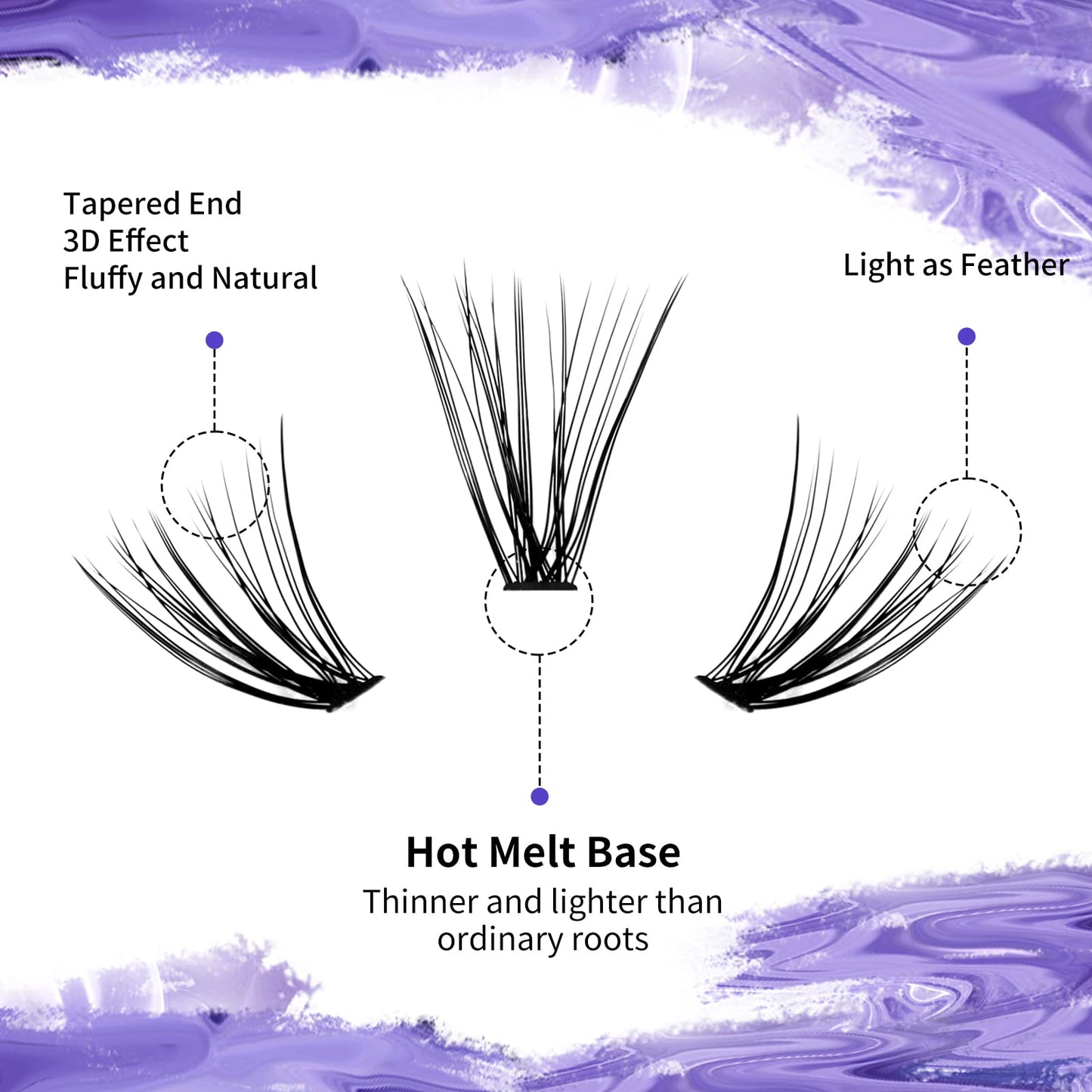 Individual Lashes DIY Eyelash Extension 30D Lash Clusters Extensions DD Curl 300PCS Lash Clusters Natural Lashes Super Soft Eyelashes Extension