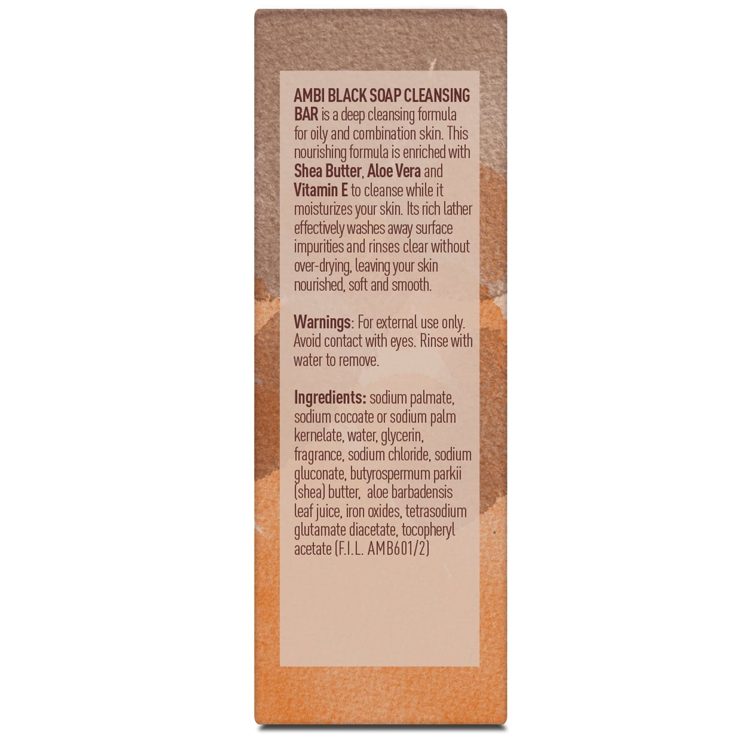 Ambi Cleansing Bar Soap Black With Shea Butter 3.5oz