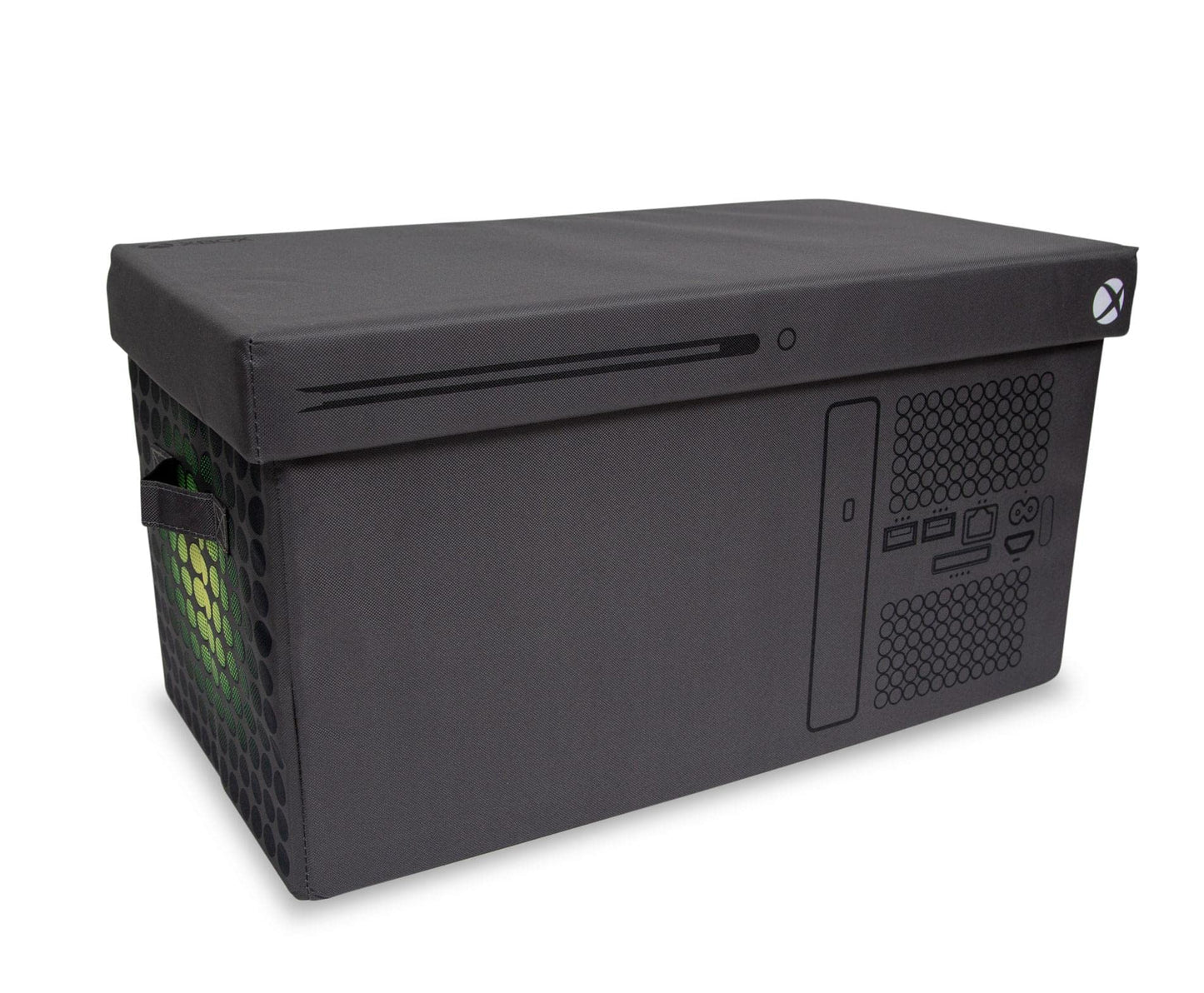 Ukonic Xbox Series X Logo Collapsible Storage Bin Chest with Lid | Fabric Basket Container with Handles, Cubby Cube Closet Organizer | Video Game…