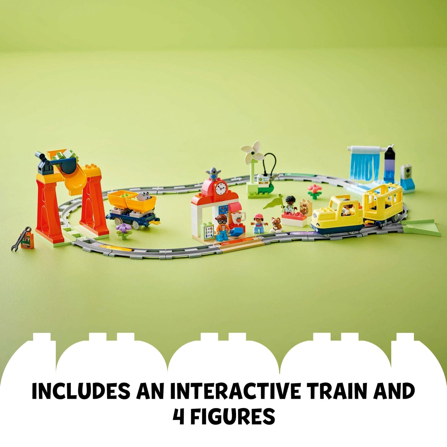 LEGO DUPLO Town Big Interactive Community Train Set - Learning Toddler Train Toy Playset for Boys and Girls, Ages 3+ - Gift Idea for Birthdays and…