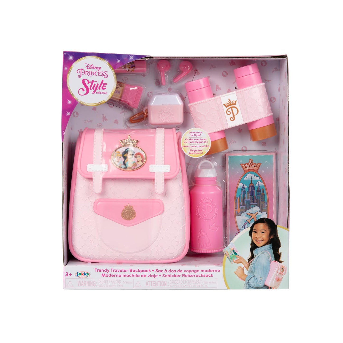 Disney Princess Style Collection Travel Backpack Role Play Toy, Ready for a Trendy Stylish Outdoor Adventure!