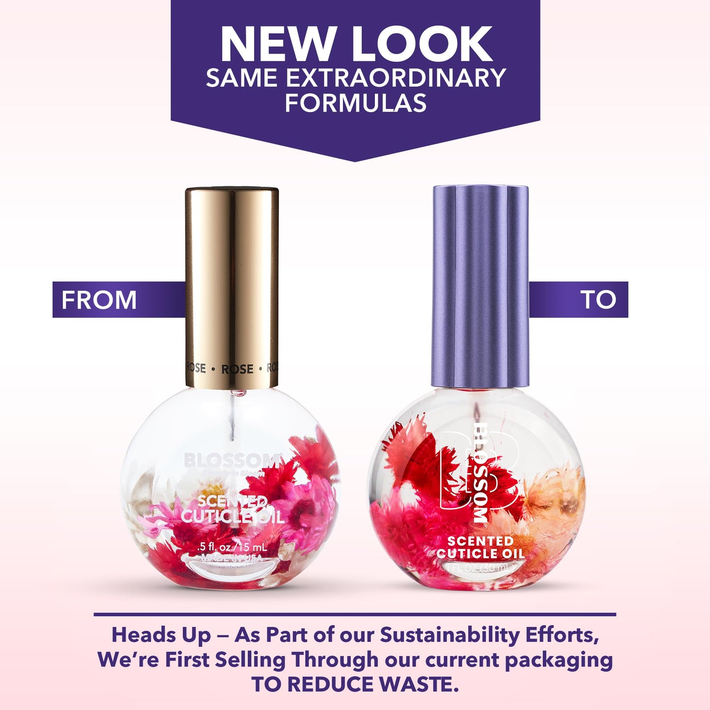 Blossom Cuticle Oil for Nails, Hydrating & Moisturizing, Scented Nail Care with Real Flowers, Made in USA, Strawberry, 0.92 fl oz