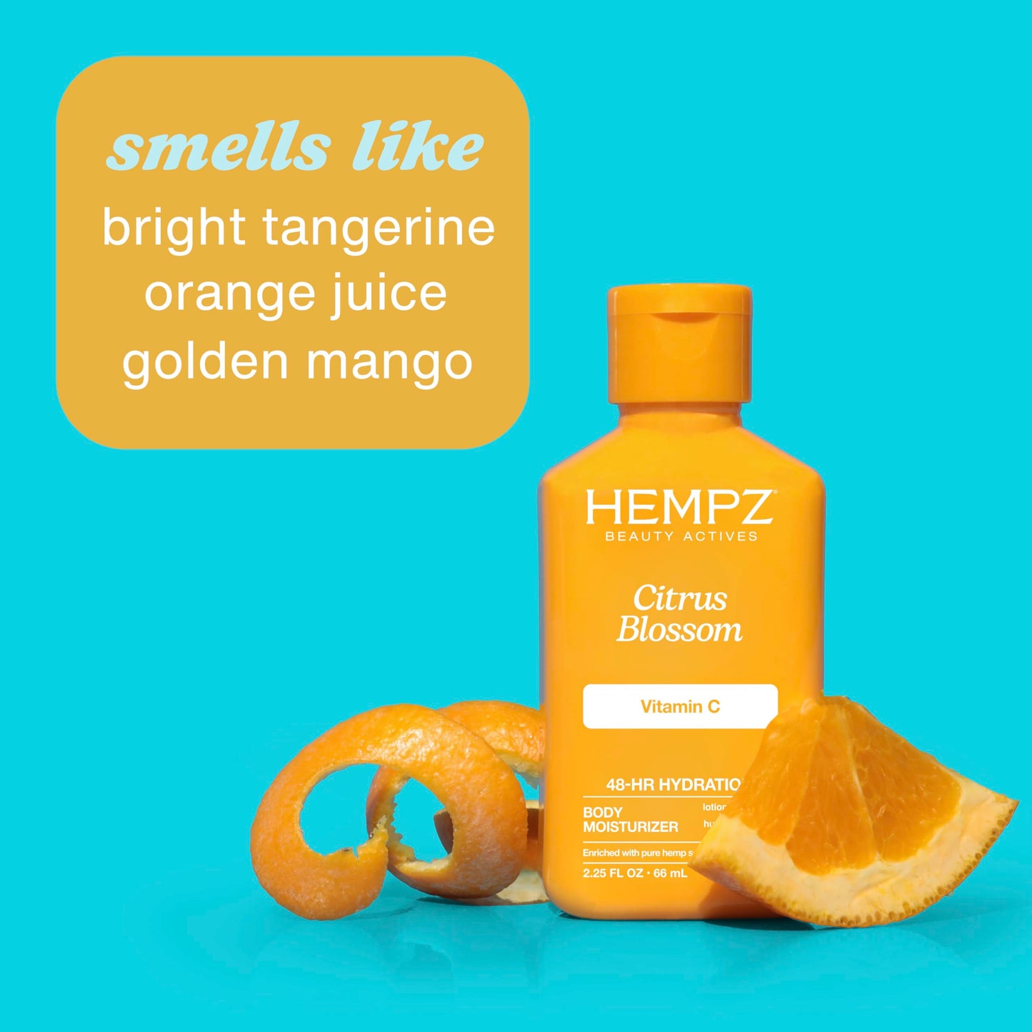 Hempz Body Lotion - Citrus Blossom Limited Edition Mini Daily Moisturizing Cream, Shea Butter, Aloe, Body Moisturizer - Skin Care Products, All